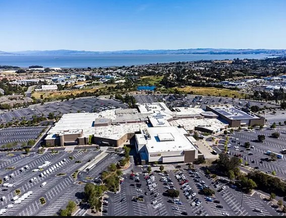 Aerial view of Hilltop Mall directed north towards San Pablo Bay richmond ca